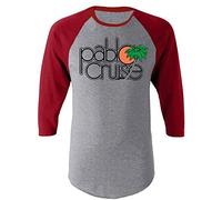 Step Brothers Pablo Cruise Adult Gray And Maroon Raglan T-Shirt (Adult Medium)