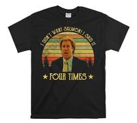 Step Brothers Shirt, Brennan Huff I Didnt Want Salmon I Said It Four Times Vintage T-Shirt, Movie Quote Unisex T Shirt, Sunset Design Retro Black