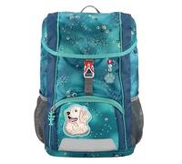 Step by Step 13L Kids Backpack Set with Seat Cushion, Ergonomic Mini Satchel with Removable Chest Strap for Nursery, Preschool and Leisure, Dog Basty - Turquoise