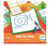 Step by Step Animals - Wipe Clean Drawing Kit For Kids