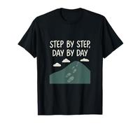 Step by Step Day by Day Resilience Footprint Graphic Design T-Shirt