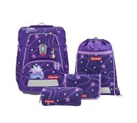 Step by Step satchel Space Schulranzen-Set 5 -piece Pegasus Emily purple | Ergonomic satchel with reflectors, height adjustable with waist belt