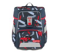 Step by Step School Bag Set Space "Sports Car Mick" 5 Pieces, Grey/Red, Car Design, Ergonomic Satchel with Reflectors, Height Adjustable with Waist Belt for Boys from 1st Class, 20 L