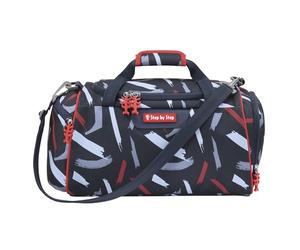 Step by Step Sports Bag with Wet Laundry Compartment, Removable Shoulder Strap, Adjustable Shoulder Strap, from 1st Class, 13L, Sports Car Mick - Grey/Red, standard size, Classic