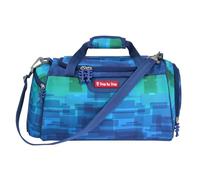 Step by Step Sports Bag with Wet Laundry Compartment, Removable Shoulder Strap, Adjustable Shoulder Strap, from 1st Class, 13L, Space Craft Spike - Blue-Green