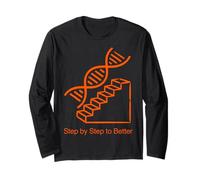 Step by Step to Better DNA Staircase Design Long Sleeve T-Shirt
