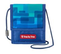 Step by Step Window Neck Pouch Zip Coin Pocket Key Attachment Neck Bag 1st Grade 1, Space Craft Spike - Blue-Green