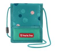 Step by Step Window Neck Pouch Zip Coin Pocket Key Attachment Neck Bag 1st Grade 1, Turtle Josie - Turquoise