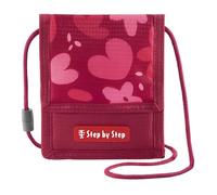 Step by Step Window Neck Pouch Zip Coin Pocket Key Attachment Neck Bag 1st Grade 1, Wild Horse Nora - Red