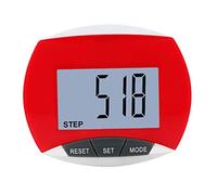 Step Counter 3D Walking Pedometer with Clip and Lanyard Accurate Step with Large Display Red.