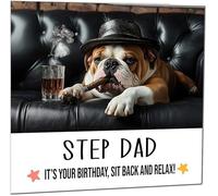 Step Dad Birthday Card - Humour Eco Friendly Funny Birthday Cards for Step Dad