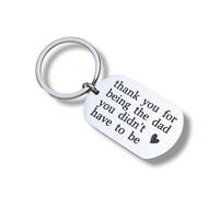 Step Dad Father's Day Keyring, Thank You Message, Sentimental Gift, 'Thank You For Being The Dad You Didn't Have To Be'