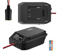 Step Down Converter for Dewalt 18V to 12V Power Wheels Battery Adapter, 5V-13V Buck Converter Regulator, DIY Charger Converter Power Station with Cigarette Lighter for RC Cars, Robotics