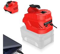 Step Down Converter for Einhell 18 V to 12 V Step-Down Converter Battery | Max output 240 W 20 A, cigarette holder interface, with USB A and type C port, for most 12 V vehicle devices