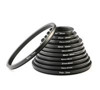 Step-Down Rings,K&F Concept 11PCS Metal Lens Step Down Filter Rings Adapters 82 77 72 67 62 58 55 52 43 37 30 26mm 82-77 77-72 72-67 67-62 62-58 58-55 55-52 52-43 43-37 37-30 30-26mm
