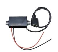 Step Down Voltage Power Supply Output 12V to 5V 3A 15W DC-DC Car Power Converter Micro Mini USB Adapter with Reverse Protection(Single Square USB)