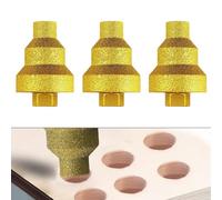 Step Drill Bit 20-35-50mm Straight Flute Milling Cutter for Metal Marble Wood Aluminum Sheets, Gold, 3PCS 3PCS