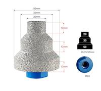 Step Drill Bit 20-35-50mm with Straight Flute for Metal, Marble, Tiles and Woodworking, Milling Cutter for Aluminum and Metal Sheets