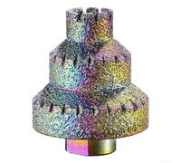 Step Drill Bit 20mm 35mm 50mm for Tile Marble Wood Metal, for m10 Shank | Straight for flute Hole Opener for Plumbing Electrical Installation, Emery Coated Power Tool Accessory(c)