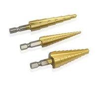 Step Drill Bit 3/16-1/2 1/4-3/4 1/8-1/2 Hex Shank Cone Bits For Wood HSS Straight Core Drill Bit Coated Pagoda Drill 1Pcs(1pc 3 16-1 2)
