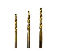 Step Drill Bit 3-Pack for Woodworking Pocket Hole Jig, HSS 4241 Coated Gold Drill Bits, 8-4/9-5/10-6mm, Compatible with Kreg Jig Master, for Wood, Aluminum, Plastic, Cast Iron