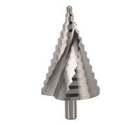 Step Drill Bit 6 60mm, Stepped Drill Bit, Fast Chip Removal Design, Bearing Steel Cone Bit, with Anti Slip Hex Shank for Metal Sheet Drilling, Engraved Sizes