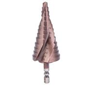 Step Drill Bit, Cobalt Coated High Speed Steel Hex Shank Hole Opening Tool for Stainless Steel Wood Aluminum PVC, Multi Function Drill Bit for Deburring Chamfering (6-35)