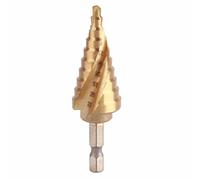 Step Drill Bit High Speed Steel Hole Cutter Tool with Hex Handle for Wood Stainless Steel Plastic Copper Aluminum, X - Shaped Step Bit with Graduated Scale, Multi - Size Step Drill (4mm~22mm)