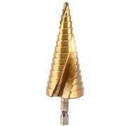 Step Drill Bit High Speed Steel Hole Cutter Tool with Hex Handle for Wood Stainless Steel Plastic Copper Aluminum, X - Shaped Step Bit with Graduated Scale, Multi - Size Step Drill (4mm~12mm)
