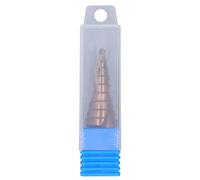 Step Drill Bit Plated HSS Drill Bit Sharpener 118 Degree Double Grooved Spiral Step Bits for Metal Wood PVC Plastic 1/4 Inch Shank with Storage Box