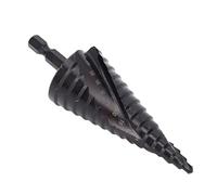 Step Drill Bit, Rugged M2 High Speed Steel Spiral Pagoda Hole Reamer Hex Shank Tool, Dual Flute Design for Smooth Cuts, Non-Slip Tip for Easy Identification, Working Depth: 41mm, (15 Steps(4-32mm))