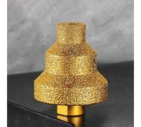 Step Drill Bit Set, 20 mm / 35 mm / 50 mm Straight Flute Milling Cutter for Metal, Aluminum & Wood, M10 Thread, Carbide-Tipped, Gold Finish (Standard Model)