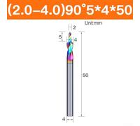 Step Drill Bit Steel Two-Stage Counterbore Chamfer Tool -12M Range for CNC Machining Centre High Speed Precision Cutting Aluminium PVC Acrylic(2.0-4.0)