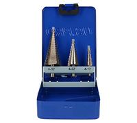 Step drill/cone cutter/drill bits 3pc set/kit 4mm - 32mm