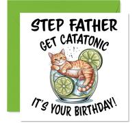 Step Father Birthday Card, Catatonic
