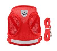 Step-in Adjustable Vest Harness for Cats Small Dogs All-Weather Breathable Mesh with Reflective Strap Even Distribution Safe Walking