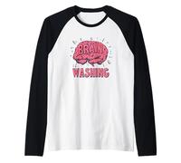 Step Into Clarity with this Brain Washing Graphic Raglan Baseball Tee