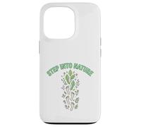 Step Into Nature Minimal Leaf Footprint Design Case for iPhone 13 Pro