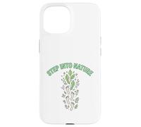 Step Into Nature Minimal Leaf Footprint Design Case for iPhone 15