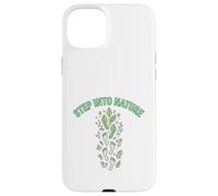 Step Into Nature Minimal Leaf Footprint Design Case for iPhone 15 Plus