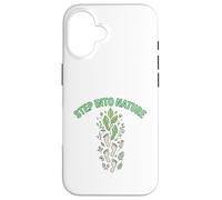 Step Into Nature Minimal Leaf Footprint Design Case for iPhone 16