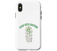 Step Into Nature Minimal Leaf Footprint Design Case for iPhone X/XS