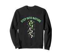 Step Into Nature Minimal Leaf Footprint Design Sweatshirt