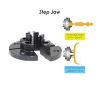 Step Jaw for 4" 100mm Wood Lathe Chuck M33 M18 1 Inch 4-Jaws Self Centering Woodworking Machine Tools Accessories for Woodworking(Step Jaw)