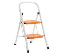 Step Ladder, 2 step Portable Step Ladder Household Folding Ladder Orange Safety Steps