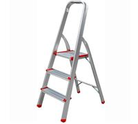Step Ladder 3 Step Aluminum Lightweight Folding Stepladders with Stability Handle Grip 150kg Capacity for Home and DIY - TUFFMATE