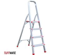 Step Ladder 4 Step Aluminum Folding Step Ladders Anti Slip Feet Tuffmate
