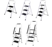 Step Ladder, 4 Step Heavy Duty Foldable Ladder,Portable Slim Step Stool, Safety Household Ladder Stepladder for DIY work in the garage, car, kitchen and attic