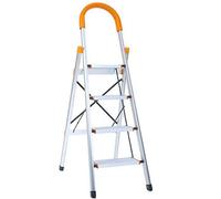 Step Ladder 4 Step Orange Folding Sturdy Lightweight Tuffmate