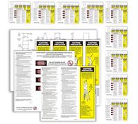 Step Ladder Safety Label Extension Ladder Stickers Replacement Label Kit Compatible with Ladder Inspection Stickers for Werner Fiberglass Extension Ladders (Pack of 10 Sets)